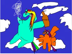 Size: 1508x1138 | Tagged: 1000 hours in ms paint, alcohol, artist:jacobfoolson, cigarette, derpibooru import, not salmon, rainbow dash, safe, scootaloo, smoking, wat, whiskey