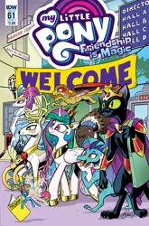 Size: 1800x2732 | Tagged: safe, artist:andypriceart, derpibooru import, idw, abyssinian king, chief thunderhooves, king aspen, princess celestia, princess ember, queen novo, abyssinian, anthro, breezie, buffalo, cat, deer, dragon, gryphon, seapony (g4), my little pony: the movie, spoiler:comic, spoiler:comic61, fishbowl, male, royalty
