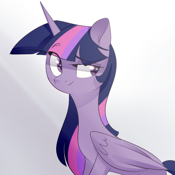 Size: 3000x3000 | Tagged: safe, artist:mp-printer, derpibooru import, twilight sparkle, twilight sparkle (alicorn), alicorn, pony, cute, eye clipping through hair, eyebrows visible through hair, female, mare, simple background, smiling, solo, twiabetes