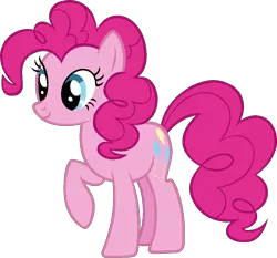 Size: 1007x940 | Tagged: safe, artist:j-pinkie, derpibooru import, pinkie pie, earth pony, pony, unicorn, female, mare, ms paint, raised hoof, simple background, solo, transparent background, vector