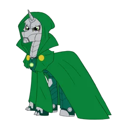 Size: 2576x2615 | Tagged: safe, artist:edcom02, artist:jmkplover, derpibooru import, ponified, pony, crossover, doctor doom, fantastic four, marvel, solo