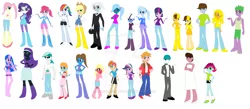 Size: 1024x446 | Tagged: safe, artist:pancaketurtle, derpibooru import, applejack, big macintosh, fluttershy, pinkie pie, rainbow dash, rarity, spike, trixie, twilight sparkle, oc, oc:nyx, equestria girls, appledash, eqg promo pose set, female, fluttermac, lesbian, magical lesbian spawn, male, offspring, parent:applejack, parent:big macintosh, parent:fluttershy, parent:rainbow dash, parent:trixie, parent:twilight sparkle, parents:appledash, parents:fluttermac, parents:twixie, shipping, straight, twixie