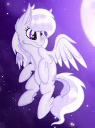 Size: 2048x2732 | Tagged: safe, artist:prismaticstars, derpibooru import, oc, oc:starstorm slumber, unofficial characters only, pegasus, pony, female, flying, high res, mare, moon, night, solo, stars
