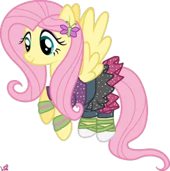 Size: 1600x1604 | Tagged: safe, artist:linacloud23, derpibooru import, fluttershy, ponified, pegasus, pony, dance magic, spoiler:eqg specials, clothes, cute, dress, equestria girls ponified, female, flying, mare, shyabetes, signature, simple background, smiling, solo, transparent background