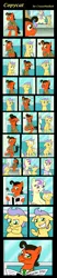 Size: 1496x7144 | Tagged: alternate hairstyle, artist:crazynutbob, colt, comic, copycat, derpibooru import, female, magazine, magazine cover, male, mare, mimicking, newspaper, oc, oc:tomato sandwich, prehensile tail, public transportation, punk, raripunk, rarity, safe, trolling, vanity mare