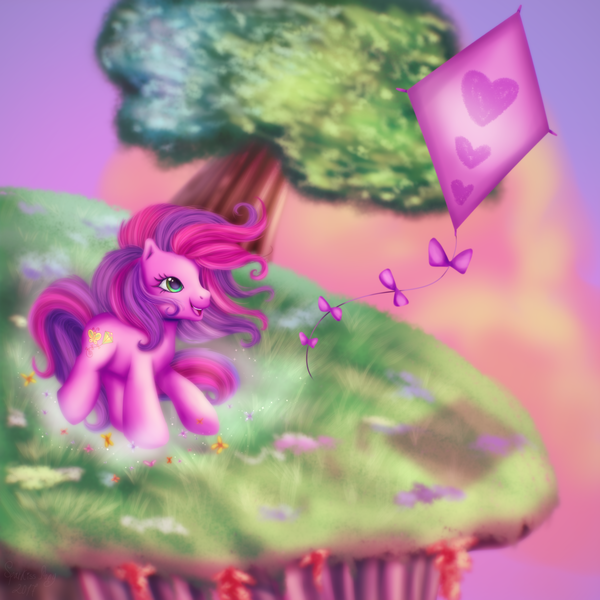 Size: 2048x2048 | Tagged: artist:sparkiss-pony, derpibooru import, g3, g3betes, kite, safe, skywishes, solo, tree
