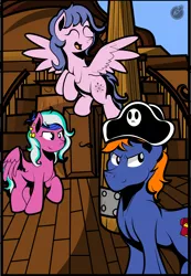 Size: 1592x2296 | Tagged: artist:moonlightfan, barnacle, captain barnacle, derpibooru import, g1, g1 to g4, generation leap, hat, north star, pirate, pirate hat, pirate ship, safe, wave runner