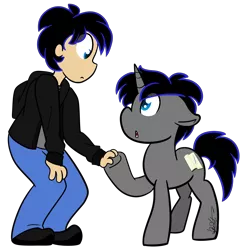 Size: 2997x3000 | Tagged: safe, artist:befishproductions, derpibooru import, oc, oc:epic fable, unofficial characters only, pony, unicorn, clothes, high res, human ponidox, male, self ponidox, simple background, stallion, transparent background