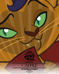 Size: 1500x1875 | Tagged: abyssinian, anthro, capper dapperpaws, derpibooru import, movie poster, my little pony logo, my little pony: the movie, official, poster, safe, solo, taye diggs