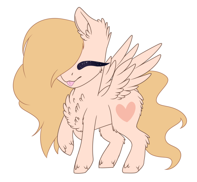 Size: 3421x3157 | Tagged: safe, artist:crazllana, derpibooru import, oc, oc:skyler, unofficial characters only, pegasus, pony, female, high res, mare, one eye closed, raised hoof, simple background, solo, tongue out, transparent background, wink