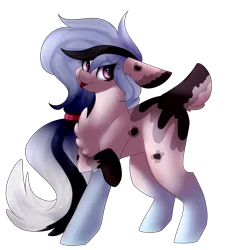 Size: 2437x2629 | Tagged: safe, artist:ashleydrawsponies, artist:crazllana, derpibooru import, oc, unofficial characters only, earth pony, pony, deer tail, female, fusion, high res, mare, simple background, solo, tongue out, transparent background