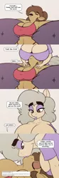 Size: 4000x12000 | Tagged: absurd resolution, anthro, anthro oc, armpits, artist:stunnerpone, big breasts, boobhat, breasts, cleavage, clothes, derpibooru import, female, georgia reboots, incest, kissing, lesbian, milf, mother and daughter, oc, oc:georgia lockheart, oc:hellen lockheart, spiderman kiss, suggestive, unofficial characters only, upside down kiss