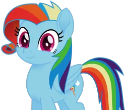 Size: 1780x1554 | Tagged: safe, artist:peahead, derpibooru import, rainbow dash, pegasus, pony, my little pony: the movie, newbie dash, cute, dashabetes, female, mare, movie accurate, rainbow fash, simple background, solo, transparent background, vector