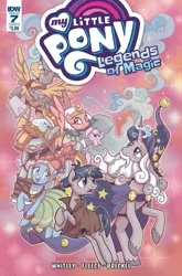 Size: 791x1200 | Tagged: safe, artist:brendahickey, derpibooru import, idw, flash magnus, meadowbrook, mistmane, rockhoof, somnambula, star swirl the bearded, stygian, earth pony, pegasus, pony, unicorn, legends of magic, spoiler:comic, spoiler:comiclom7, cover, idw publishing, pillars of equestria, solo