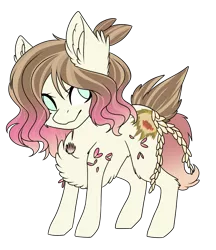 Size: 2611x3025 | Tagged: safe, artist:crazllana, derpibooru import, oc, oc:abigail, unofficial characters only, original species, pony, chest fluff, female, high res, mare, simple background, solo, tea leaf pony, transparent background