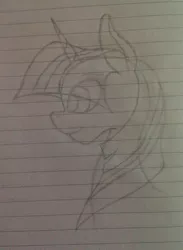 Size: 526x720 | Tagged: artist:silshadnic, derpibooru import, lined paper, monochrome, rough sketch, safe, sketch, solo, traditional art, twilight sparkle