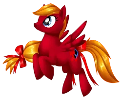 Size: 1080x873 | Tagged: safe, artist:alanymph, derpibooru import, oc, oc:lazy bows, unofficial characters only, pegasus, pony, bow, female, hair bow, mare, simple background, solo, tail bow, transparent background