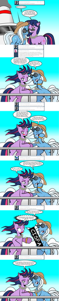 Size: 800x4048 | Tagged: safe, artist:dekomaru, derpibooru import, trixie, twilight sparkle, tumblr:ask twixie, ask, bipedal, comic, female, lesbian, shipping, tumblr, twixie