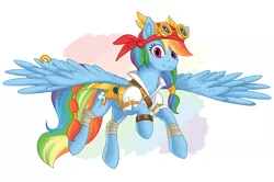 Size: 2190x1450 | Tagged: safe, artist:eeviart, derpibooru import, rainbow dash, pegasus, pony, my little pony: the movie, clothes, female, mare, pirate, pirate rainbow dash, simple background, solo