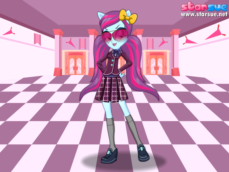 Size: 800x600 | Tagged: safe, artist:user15432, derpibooru import, sunny flare, equestria girls, friendship games, clothes, crystal prep academy, crystal prep academy uniform, crystal prep shadowbolts, glasses, hand on hip, hasbro, hasbro studios, ponied up, pony ears, school uniform, solo, starsue, sunglasses