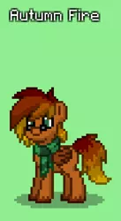 Size: 274x499 | Tagged: safe, derpibooru import, oc, oc:autumn fire, unofficial characters only, pegasus, pony, pony town, clothes, scarf