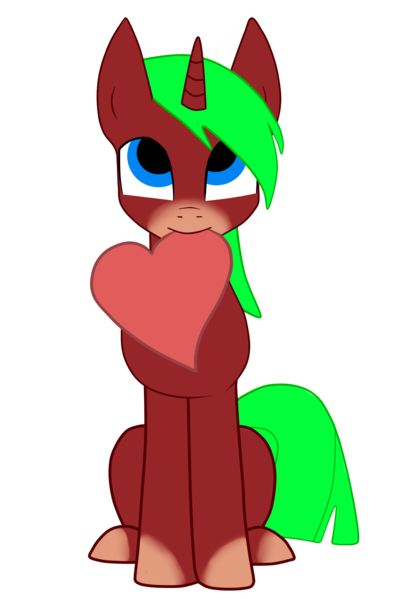 Size: 2000x2894 | Tagged: safe, artist:marianokun, derpibooru import, oc, oc:marianokun, unofficial characters only, pony, unicorn, 2020 community collab, derpibooru community collaboration, cute, heart, looking up, mouth hold, simple background, solo, transparent background, unicorn oc