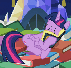 Size: 540x521 | Tagged: safe, derpibooru import, screencap, twilight sparkle, twilight sparkle (alicorn), alicorn, pony, a health of information, adorkable, animated, book, book nest, bookhorse, cute, dork, eyes closed, facebooking, gif, hnnng, loop, princess sleeping on books, sleeping, solo, that pony sure does love books, twiabetes