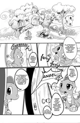 Size: 1200x1844 | Tagged: artist:kmart0614, black and white, comic, comic:dragonshy, derpibooru import, dragon, grayscale, ichiba, implied fluttershy, monochrome, monologue, safe, spike