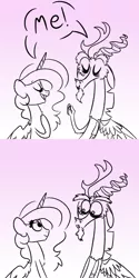 Size: 1000x2000 | Tagged: safe, artist:pigzfairy, derpibooru import, discord, princess celestia, alicorn, draconequus, pony, comic, dialogue, dislestia, female, male, shipping, straight