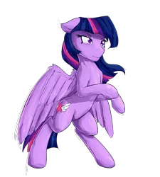 Size: 1350x1500 | Tagged: safe, artist:alasou, deleted from derpibooru, derpibooru import, twilight sparkle, pegasus, pony, alternate cutie mark, bipedal, female, mare, pegasus twilight sparkle, race swap, rearing, simple background, solo, transparent background, what if