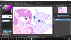 Size: 1366x768 | Tagged: alicorn, artist:ragesamuraix, derpibooru import, medibang paint, my little pony, oc, safe, unofficial characters only, windows, windows 10, wip