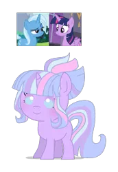 Size: 629x916 | Tagged: safe, artist:s1nb0y, derpibooru import, trixie, twilight sparkle, twilight sparkle (alicorn), alicorn, female, lesbian, magical lesbian spawn, offspring, parent:trixie, parent:twilight sparkle, parents:twixie, shipping, twixie