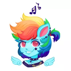 Size: 900x900 | Tagged: artist:kongyi, clothes, derpibooru import, eared humanization, human, humanized, looking at you, pony coloring, rainbow dash, safe, simple background, smiling, solo, winged humanization, wings