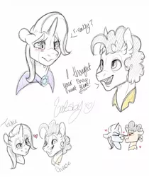 Size: 1075x1280 | Tagged: safe, artist:qatsby, derpibooru import, cheese sandwich, trixie, pony, unicorn, blushing, boop, cheesixie, crack shipping, crying, female, heart, male, noseboop, rarepair, shipping, smiling, straight