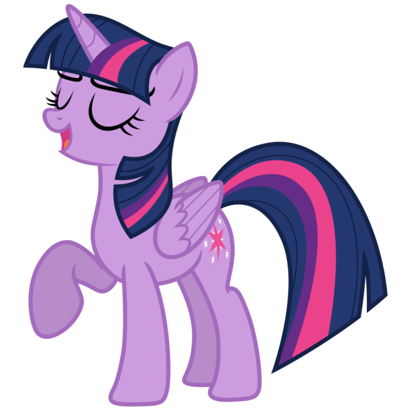 1222290 - safe, artist:estories, derpibooru import, twilight sparkle, twilight  sparkle (alicorn), alicorn, pony, absurd resolution, eyes closed, female,  mare, open mouth, simple background, smiling, smug, solo, transparent  background, vector - Twibooru