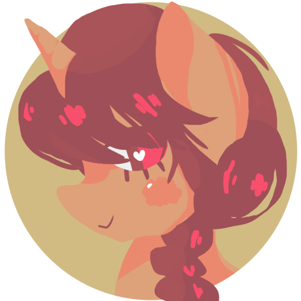 Size: 704x704 | Tagged: safe, artist:lolly-jpg, derpibooru import, oc, unofficial characters only, pony, unicorn, blushing, bust, heart eyes, portrait, smiling, solo, wingding eyes