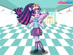 Size: 800x600 | Tagged: safe, artist:user15432, derpibooru import, twilight sparkle, twilight sparkle (alicorn), human, equestria girls, friendship games, canterlot high, clothes, crown, hasbro, hasbro studios, humanized, jewelry, my little pony, pegasus wings, ponied up, pony ears, princess of friendship, regalia, starsue, winged humanization, wings, wondercolts