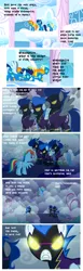 Size: 1360x4400 | Tagged: safe, derpibooru import, edit, edited screencap, screencap, descent, misty fly, nightshade, rainbow dash, soarin', spitfire, pegasus, pony, friendship is magic, sonic rainboom (episode), clothes, costume, glowing eyes, parody, screencap comic, shadowbolts, shadowbolts costume, song, tenacious d, text, wonderbolts