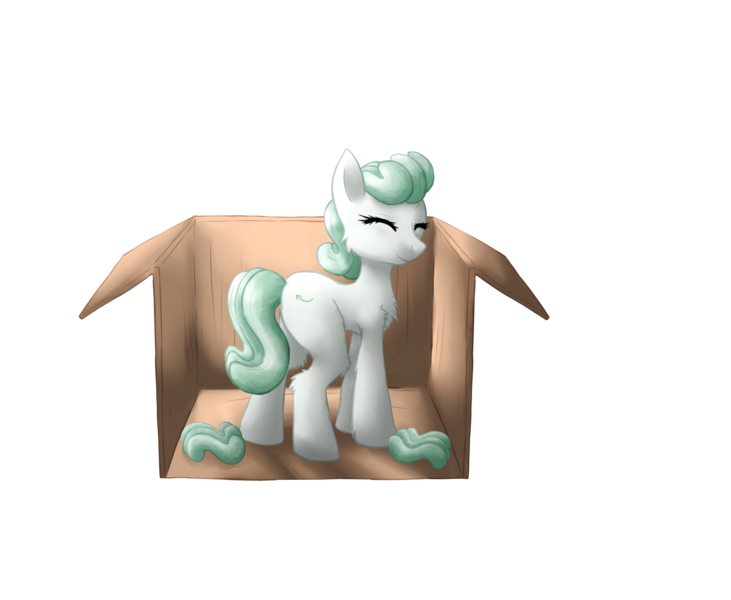 Size: 4000x3284 | Tagged: artist:0silverstardust0, box, cute, derpibooru import, oc, packing peanuts, safe, solo, unofficial characters only