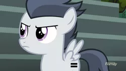 Size: 1366x768 | Tagged: safe, derpibooru import, edit, edited screencap, screencap, rumble, pegasus, pony, marks and recreation, angry, colt, equal cutie mark, male, meme, solo