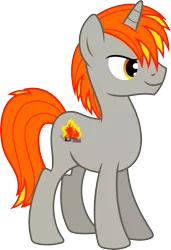 Size: 1500x2190 | Tagged: safe, artist:floppychiptunes, derpibooru import, oc, oc:tinderbox, unofficial characters only, pony, unicorn, male, simple background, solo, stallion, transparent background, vector