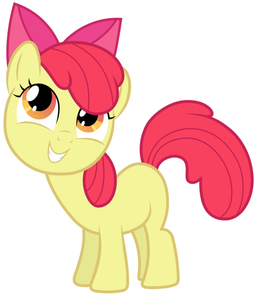 Size: 5166x6000 | Tagged: safe, artist:floppychiptunes, derpibooru import, apple bloom, earth pony, pony, the cutie pox, absurd resolution, adorabloom, cute, female, filly, simple background, smiling, solo, transparent background, vector