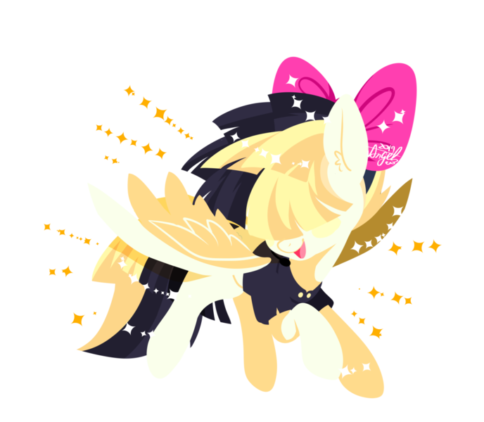 Size: 1200x1046 | Tagged: safe, artist:snow angel, derpibooru import, songbird serenade, pegasus, pony, my little pony: the movie, bow, clothes, female, hair bow, mare, simple background, smiling, solo, transparent background