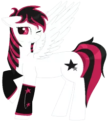 Size: 588x664 | Tagged: safe, artist:gleamydreams, derpibooru import, oc, unofficial characters only, pegasus, pony, ms paint, red and black oc