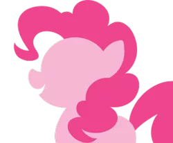Size: 362x299 | Tagged: artist needed, source needed, safe, derpibooru import, pinkie pie, earth pony, pony, female, lineless, mare, minimalist, modern art, monochrome, open mouth, simple background, smiling, solo, transparent background