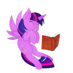 Size: 1280x1280 | Tagged: safe, artist:charrez, derpibooru import, twilight sparkle, twilight sparkle (alicorn), alicorn, pony, blinking, book, flying, horn, looking at you, simple background, smiling, solo, transparent background, wings