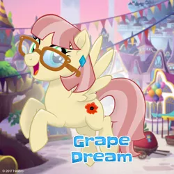 Size: 1080x1080 | Tagged: safe, derpibooru import, oc, oc:grape dream, unofficial characters only, pegasus, pony, my little pony: the movie, ear piercing, earring, glasses, jewelry, mlp movie pony maker, piercing, solo