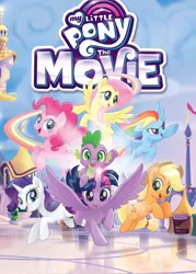 Size: 1371x1920 | Tagged: adaptation, alicorn, applejack, comic, cover art, derpibooru import, dragon, fluttershy, mane seven, mane six, my little pony: the movie, my little pony: the movie adaptation, pinkie pie, rainbow dash, rarity, safe, spike, spoiler:comic, spoiler:my little pony movie adaptation, twilight sparkle, twilight sparkle (alicorn)