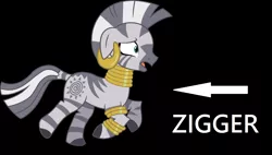 Size: 1532x872 | Tagged: background pony strikes again, black background, derpibooru import, racial slur, racism, safe, simple background, vulgar, we are going to hell, zebra, zecora, ziggers