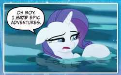 Size: 642x395 | Tagged: comic, cropped, derpibooru import, dialogue, my little pony: the movie, my little pony: the movie adaptation, rarity, safe, spoiler:my little pony movie adaptation, water
